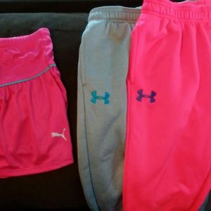 Girls under armour/puma lot